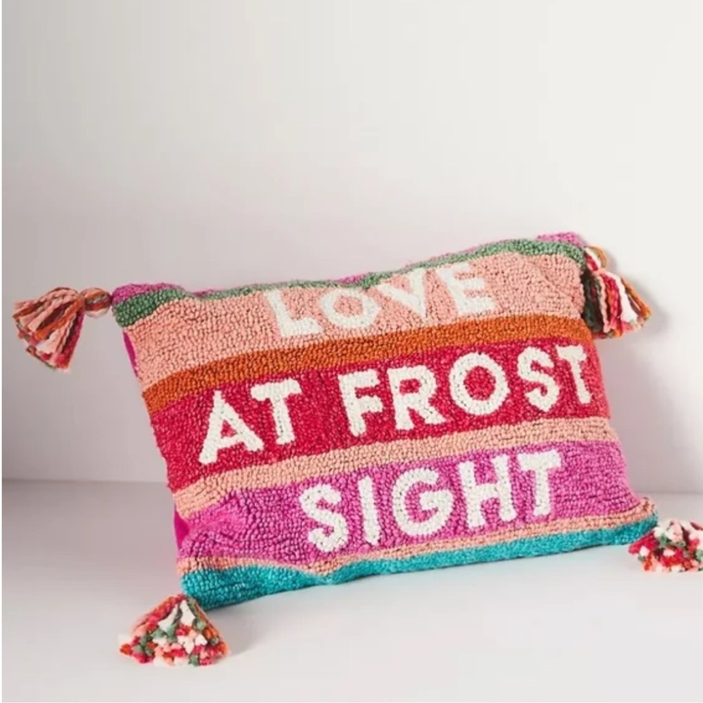 ISO!!! Anthropologie “Love at First Frost” holiday pillow